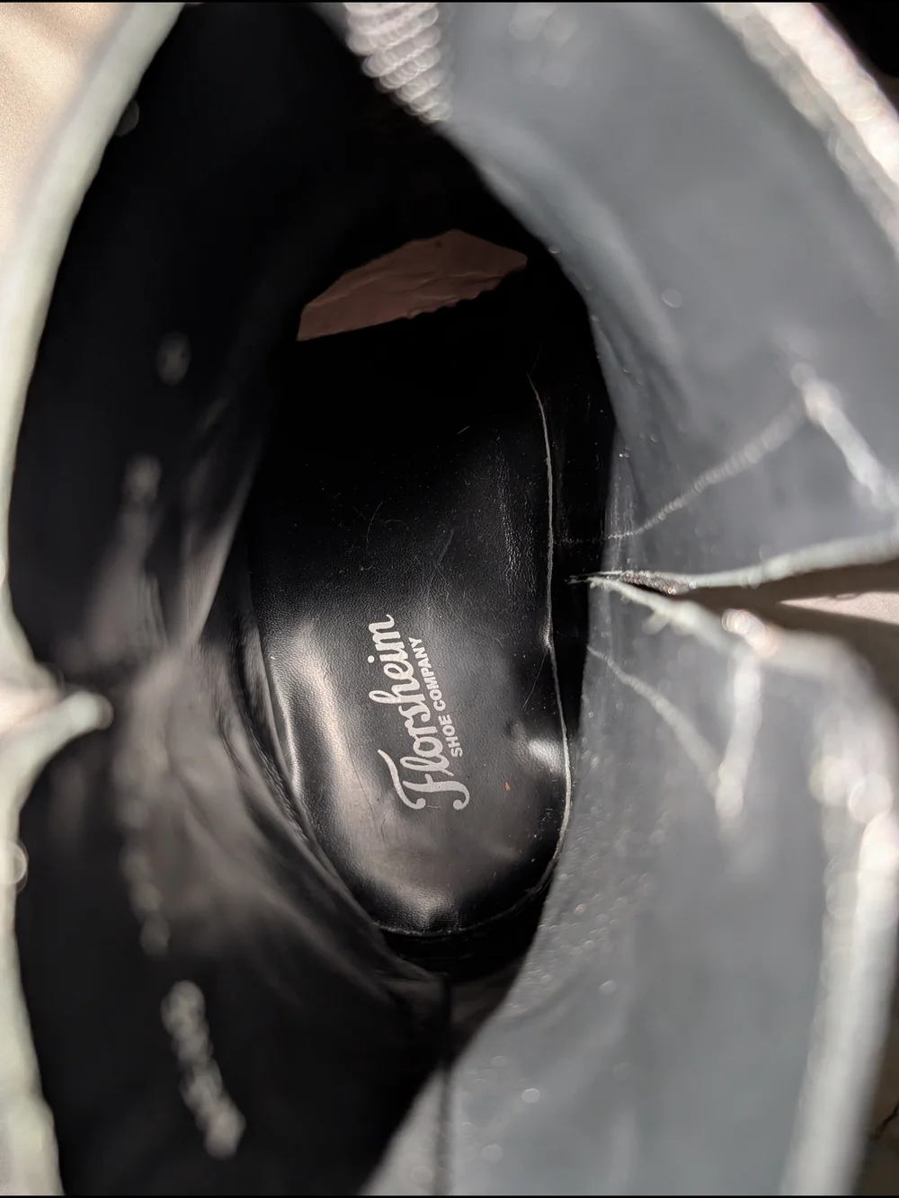 Men's Florsheim Black Leather Side-Zip Dress Boots